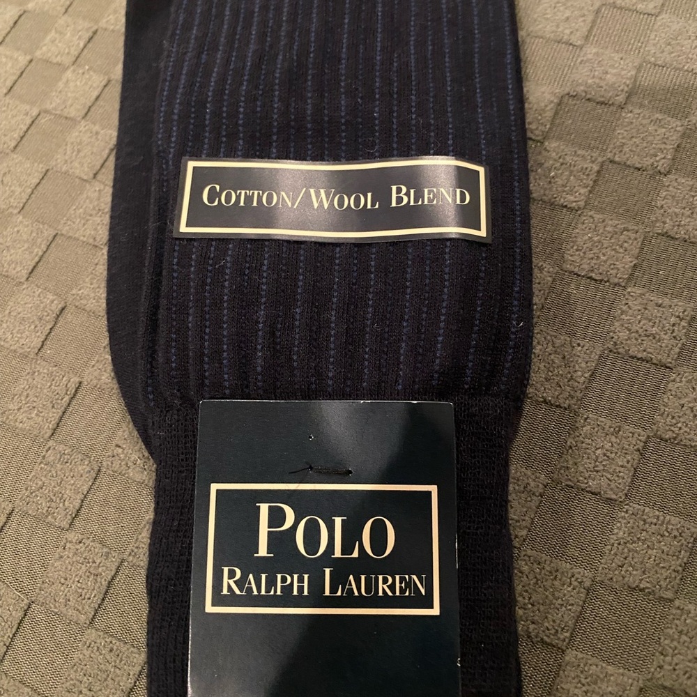 Polo Ralph Lauren Navy Cotton/Wool Blend Socks